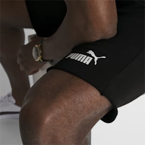 Essentials+ 12" Men's Shorts, Cotton Black-Puma White, extralarge